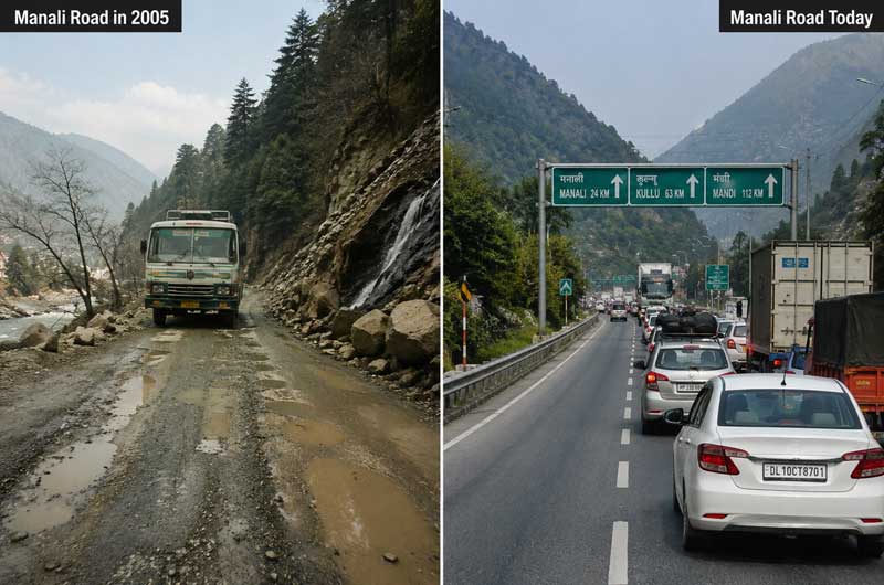 Reaching Manali in 2005 and reaching manali in 2026
