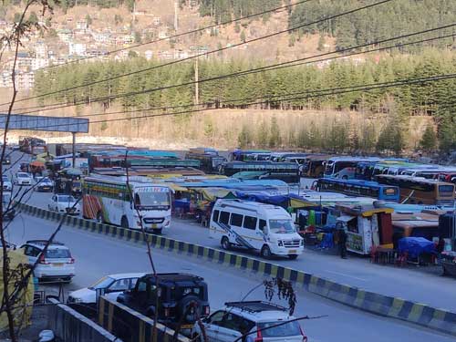 Top Complete view of Manali Bus Stand