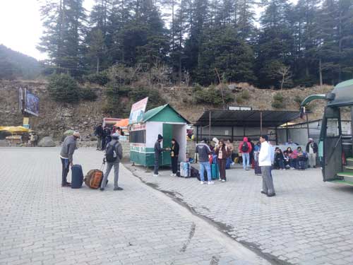 Main entrance of Volvo Bus Stand Manali in Himachal Pradesh