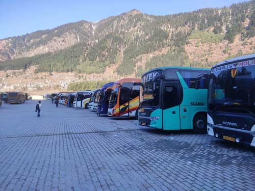 Volvo Bus Stand located near Mall Road Manali